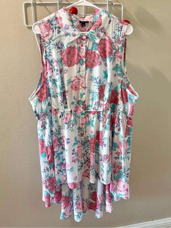 torrid Tops - 🌟HOST PICK!🌟 BNWT 🌸 TORRID Babydoll Poplin Button-Front High-Low Shirt